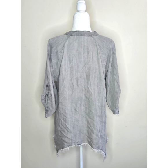 Distressed Button Down Tunic - Picture 2 of 3